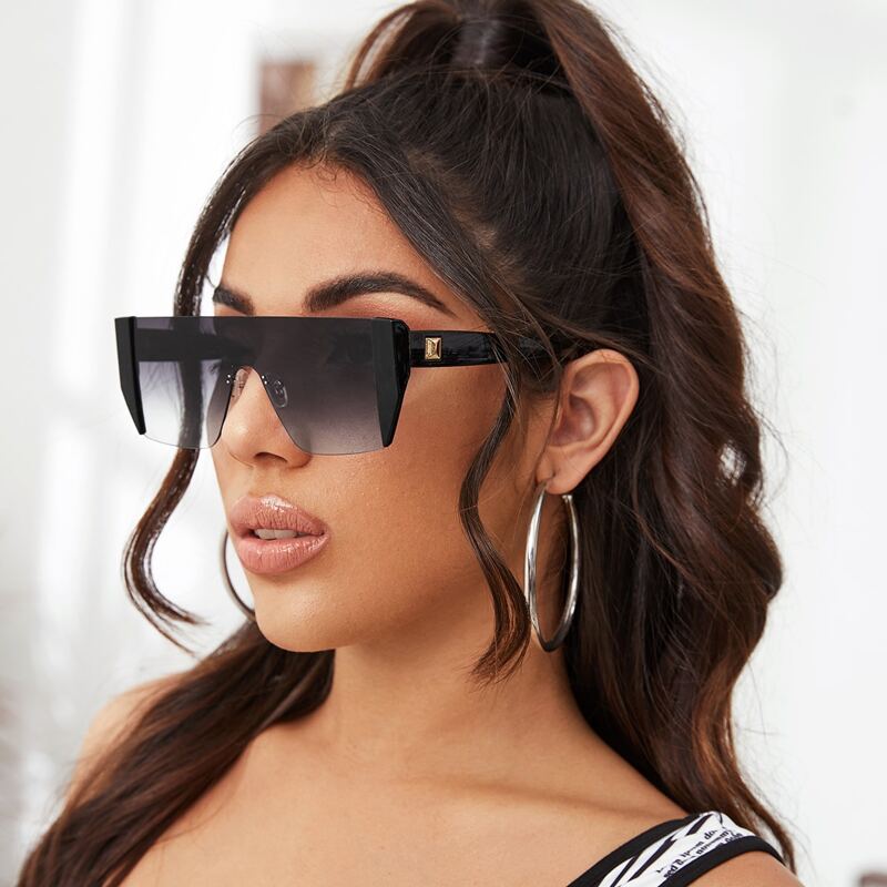 Flat Top Gradient Lens Sunglasses