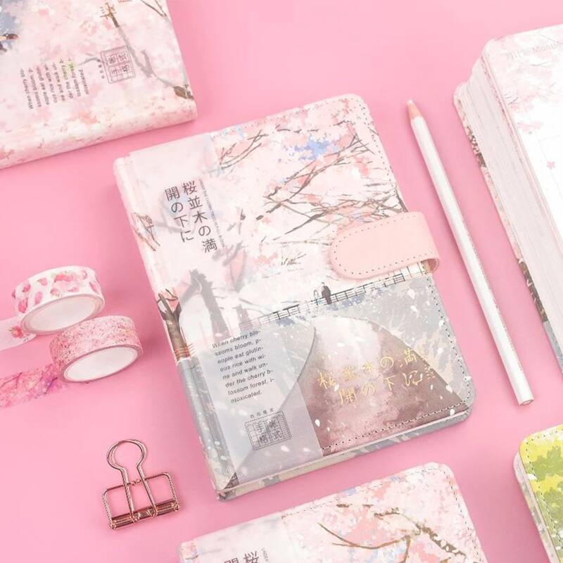 

1pack Flower Print Notebook, Multicolor