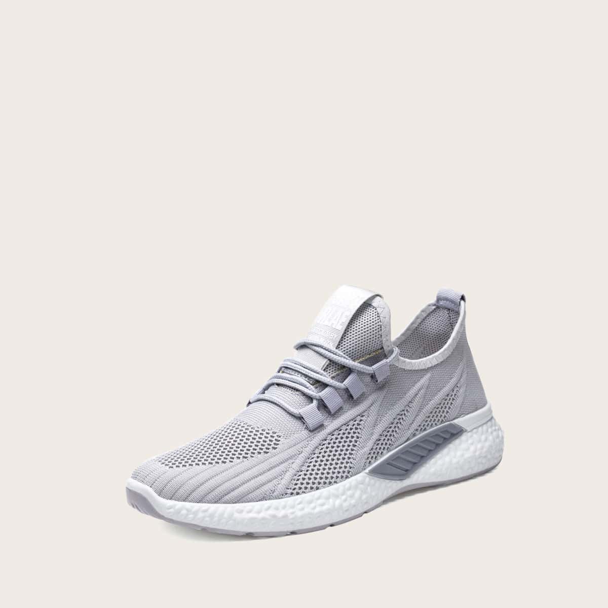 

Guys Lace-up Front Knit Sneakers, Grey