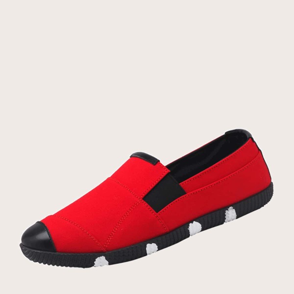 

Men Slip On Wide Fit Loafers, Red