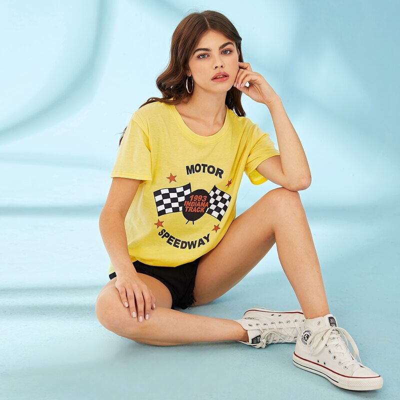 

1993 Indiana Track Yellow Tee