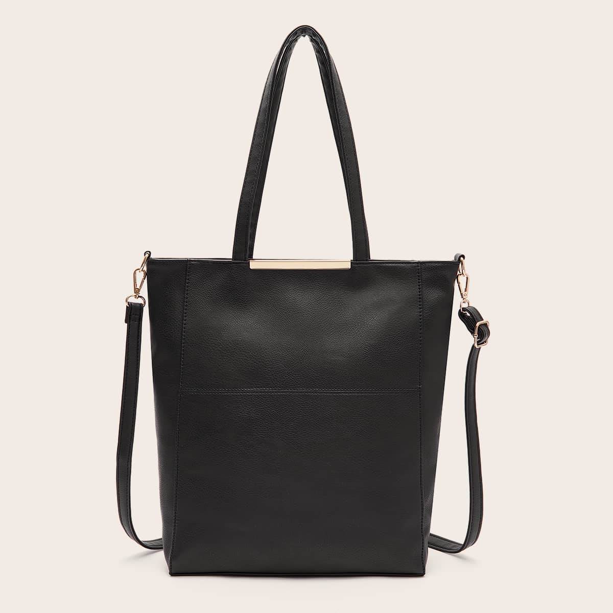 

Large Capacity Design Minimalist Tote Bag, Black