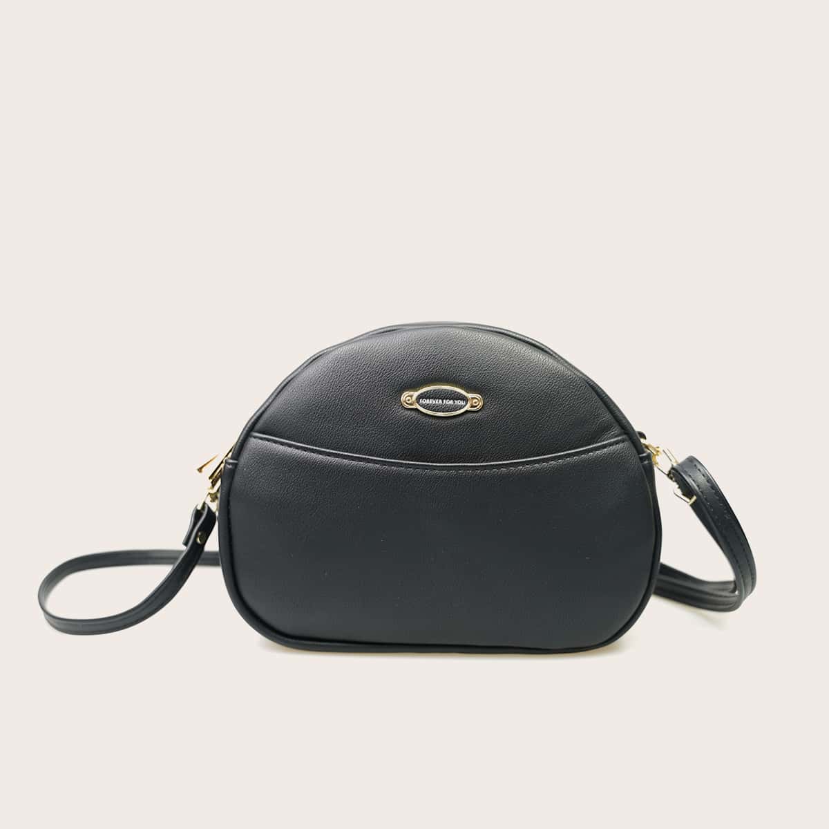 

Zip Up Crossbody Bag, Black