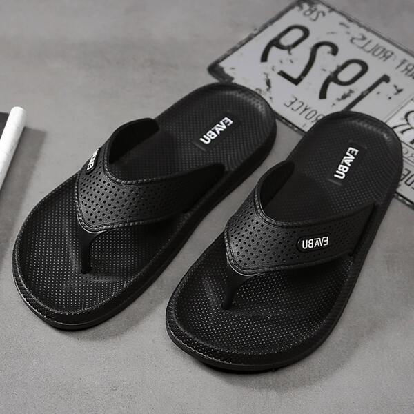 

Men Wide Fit Flip Flops, Black