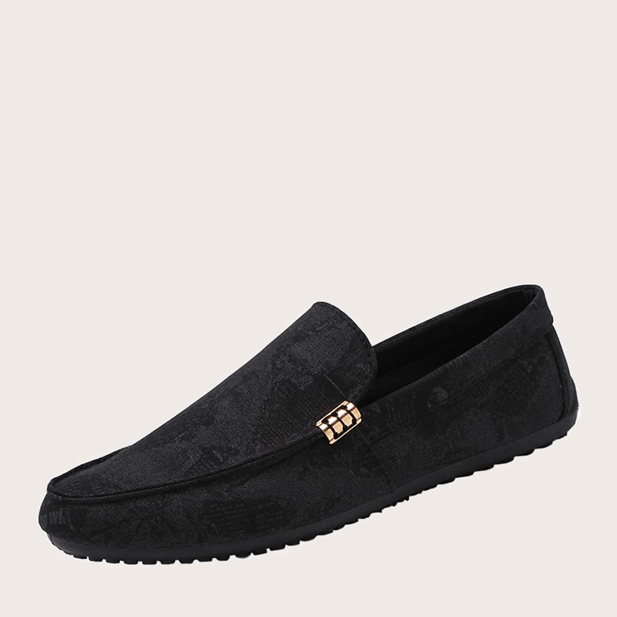 

Guys Slip On Wide Fit Loafers, Black