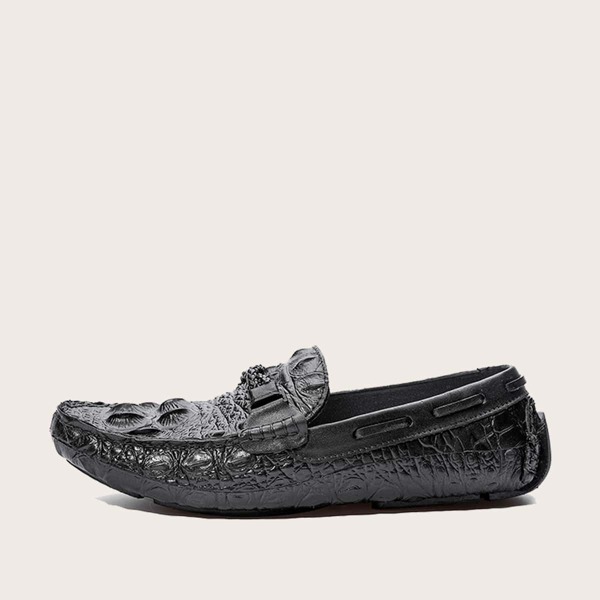 

Мужские туфли Croc с тиснением на лоферах, Чёрный