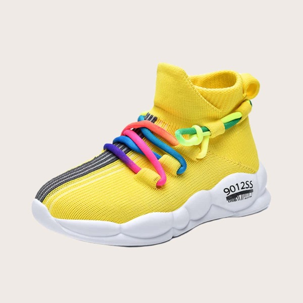 

Toddler Girls Lace-up Front High Top Sneakers, Yellow
