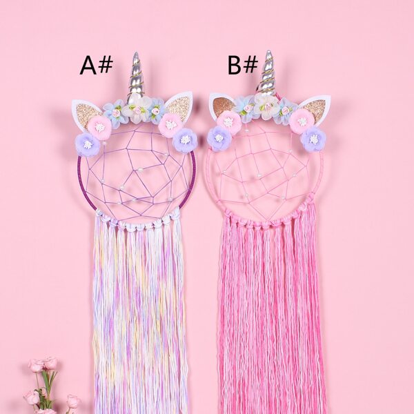 

1pc Tassel Pendant Cartoon Dream Catcher, Multicolor