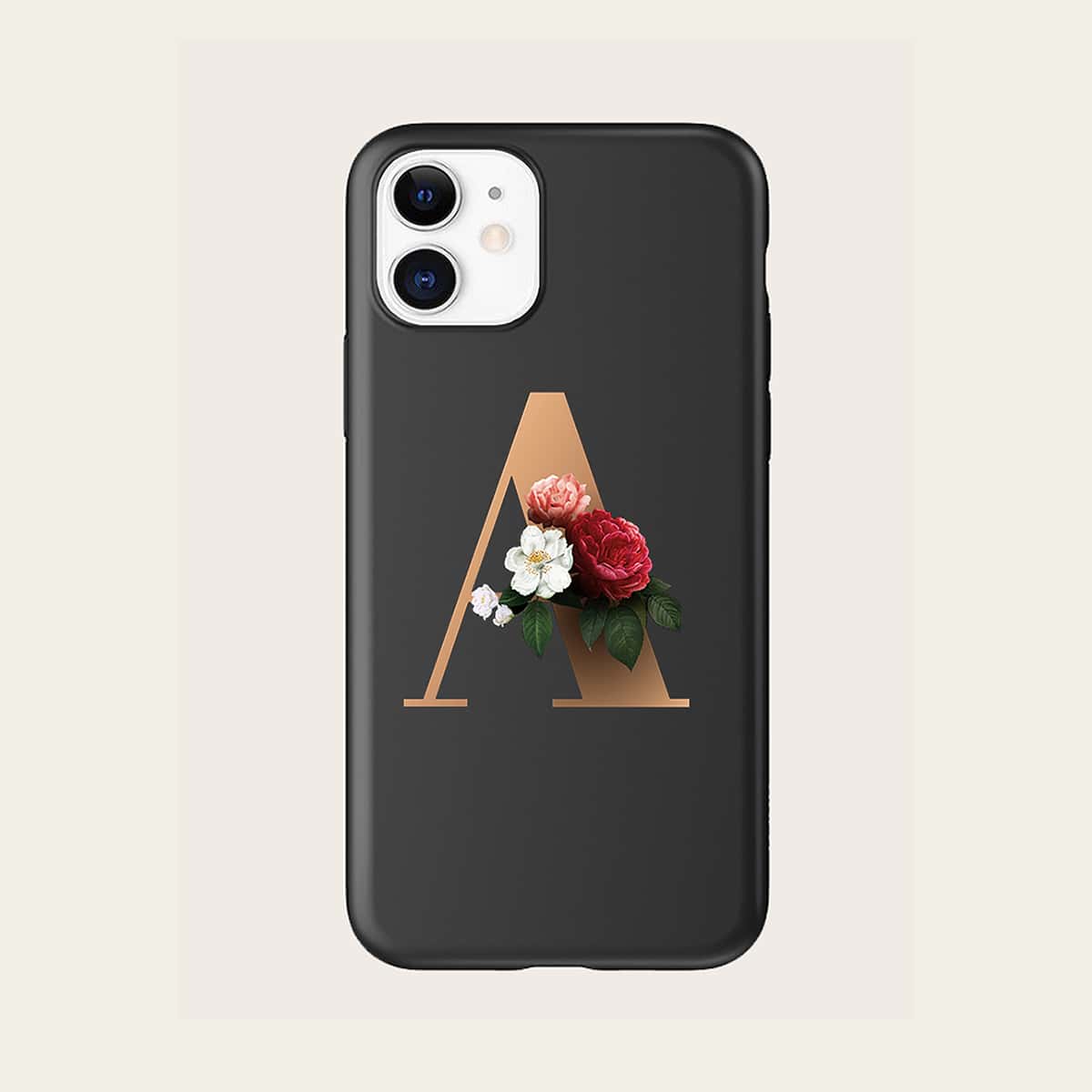 

Letter Graphic iPhone Case, Black
