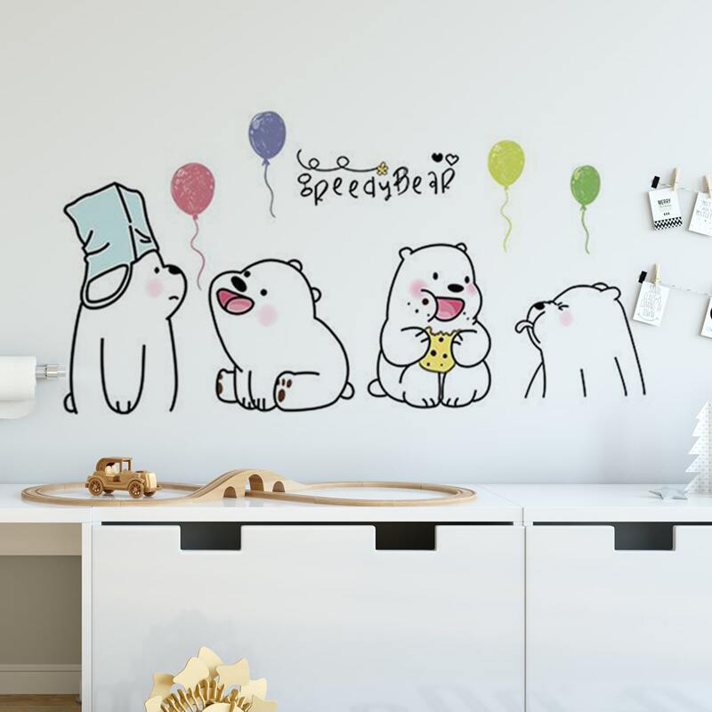 

1sheet Cartoon Wall Sticker, Multicolor