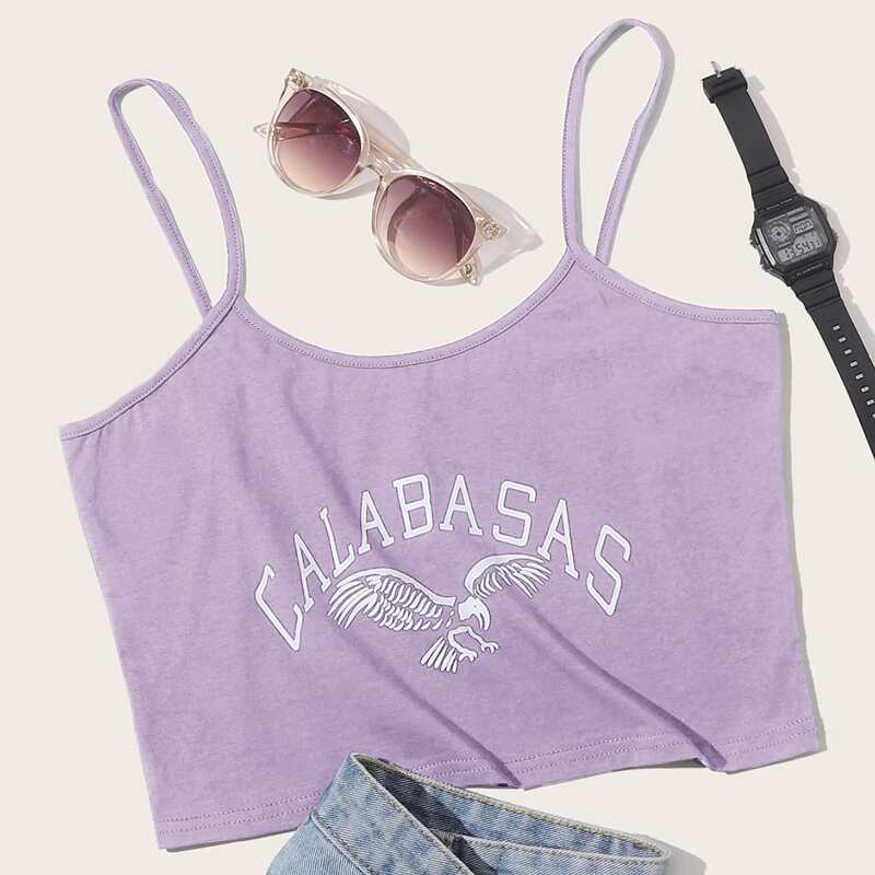 

Letter Graphic Purple Cami