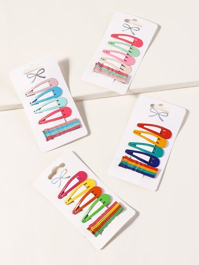 مشبك شعر بلون موحد بسيط 48 قطعة