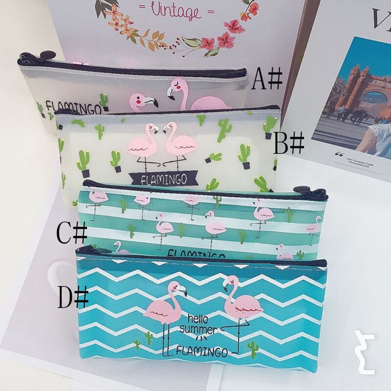 

1pc Flamingo Print Random Pencil Case, Multicolor
