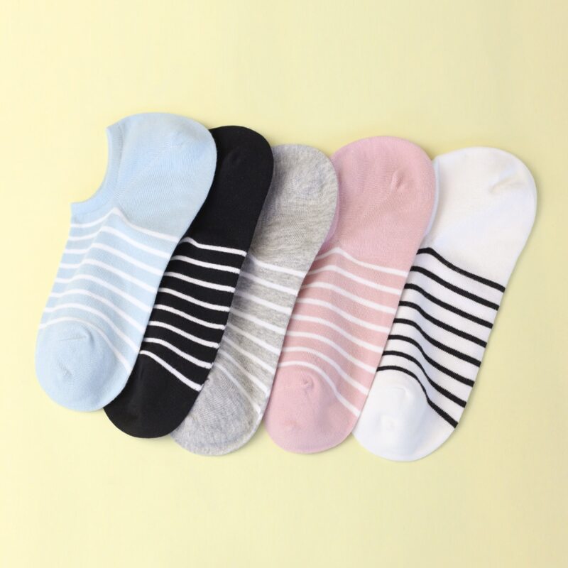 

5pairs Striped Socks, Multicolor