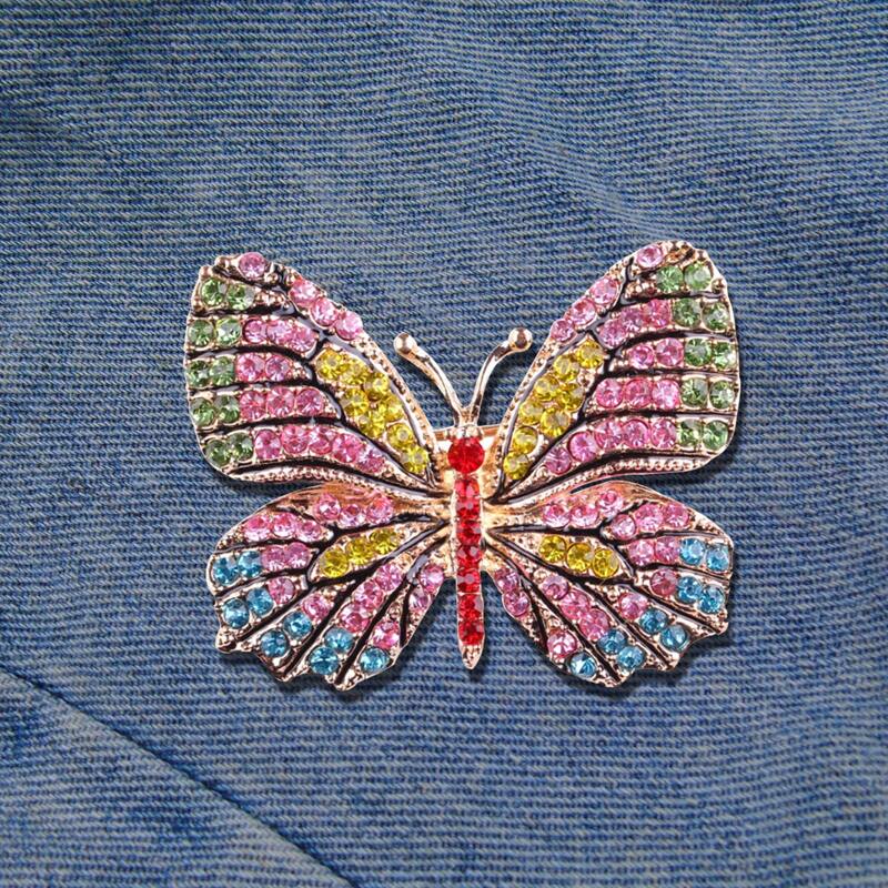 

Butterfly Shaped Brooch, Multicolor