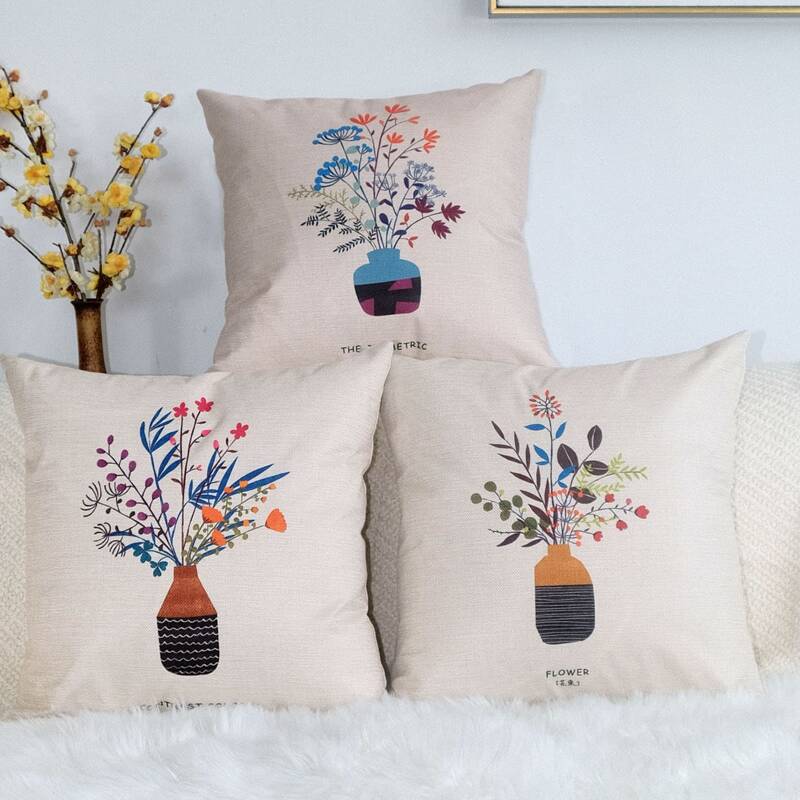 

1pc Flower Cushion Cover Without Filler, Multicolor
