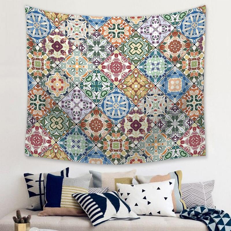 

Vintage Flower Print Tapestry, Multicolor