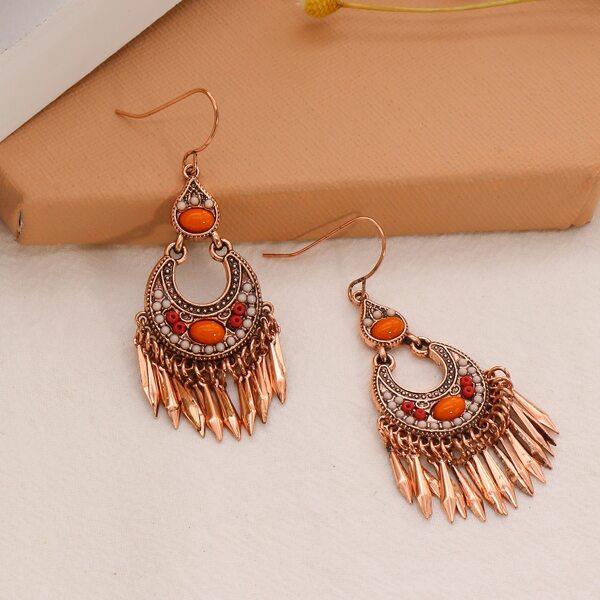 

Серьги-капли с металлическими кисточками, Золотистый