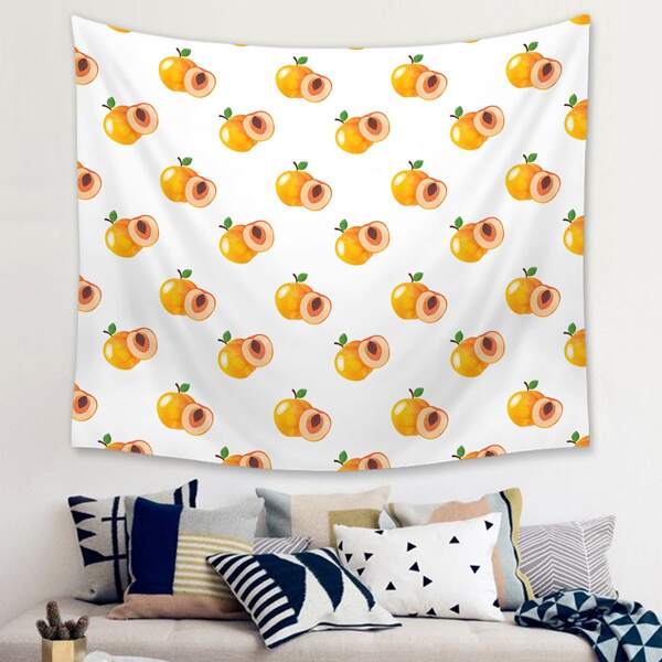 

Peach Print Tapestry, Multicolor