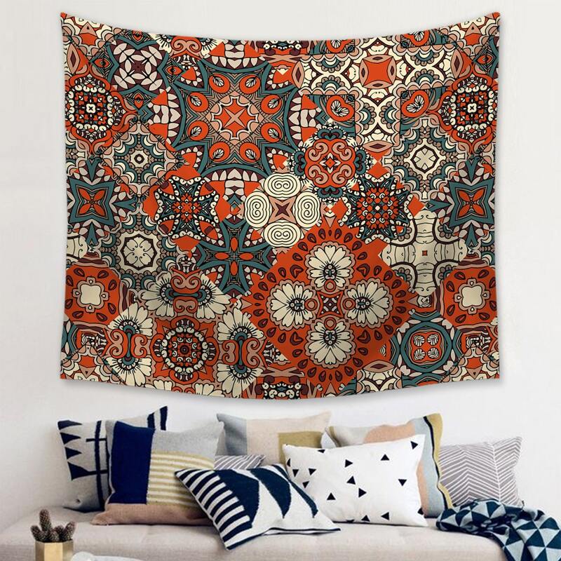 

Vintage Flower Print Tapestry, Multicolor