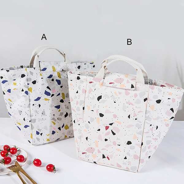 

1pc Graphic Print Lunch Bag, Multicolor