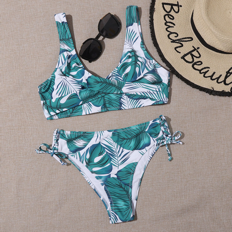 

Tropical Twist Tie Side Bikini Swimsuit, Multicolor