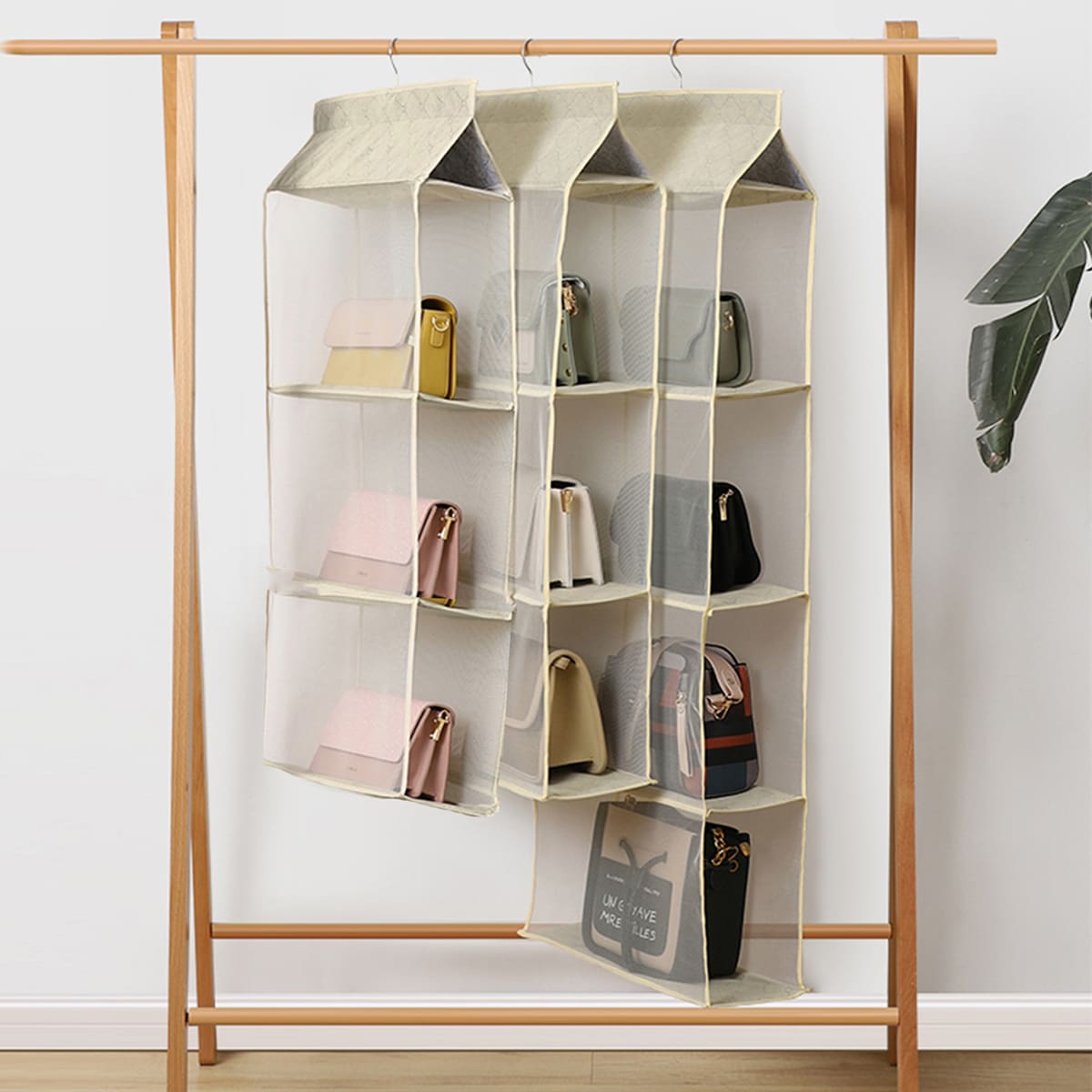 

1pc Hanging Bag Storage Bag, Beige