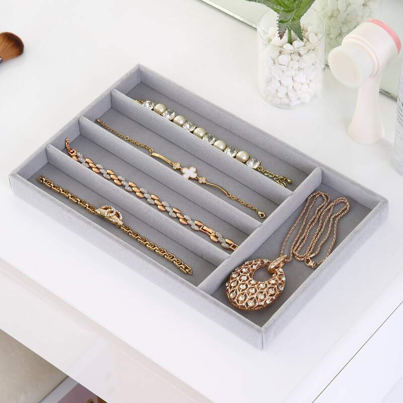 

Multi Grid Jewelry Storage Box, Grey