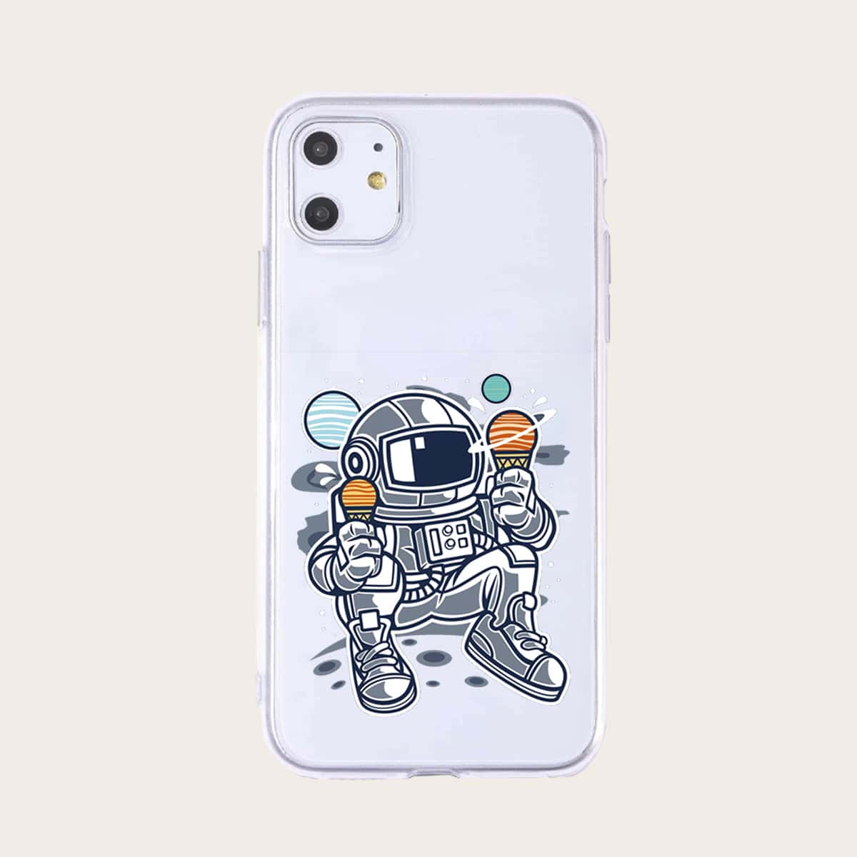 

Astronaut Print iPhone Case, White