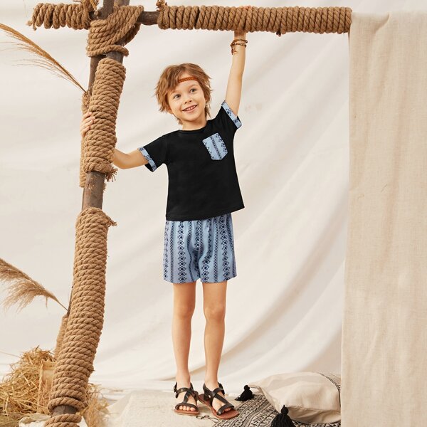 

Toddler Boys Tribal Print Tee & Shorts, Multicolor