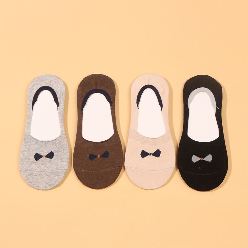

4pairs Bow Decor Socks