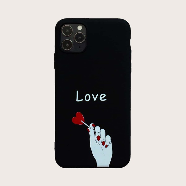

Письменный графический чехол для iPhone, Чёрный