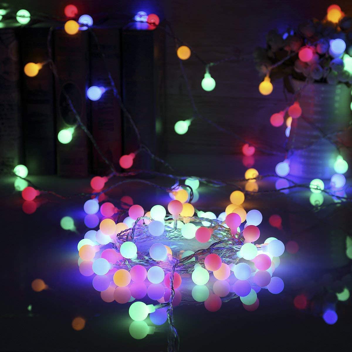 

20pcs Round Holiday Bulb String Light, Multicolor