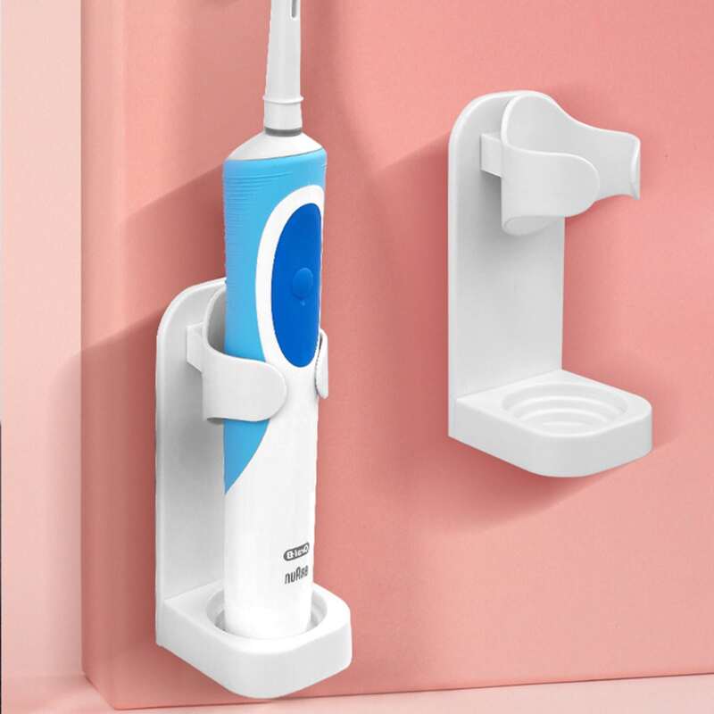 

1pc Wall Mounted Electric Toothbrush Holder, White