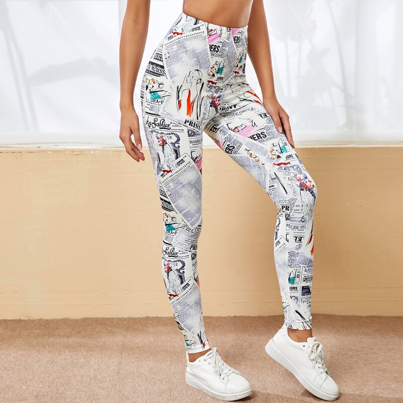 

Pop Art Print Leggings, Multicolor