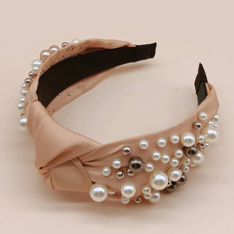 

Faux Pearl Decor Hair Hoop, Pink