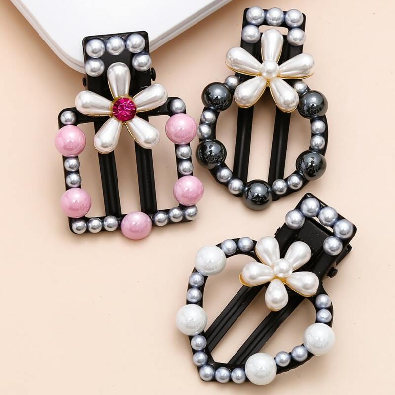 

3pcs Faux Pearl Decor Hair Clip, Multicolor