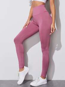 SHEIN Unity High-Rise Scrunch Butt Leggings - Pink - View 2