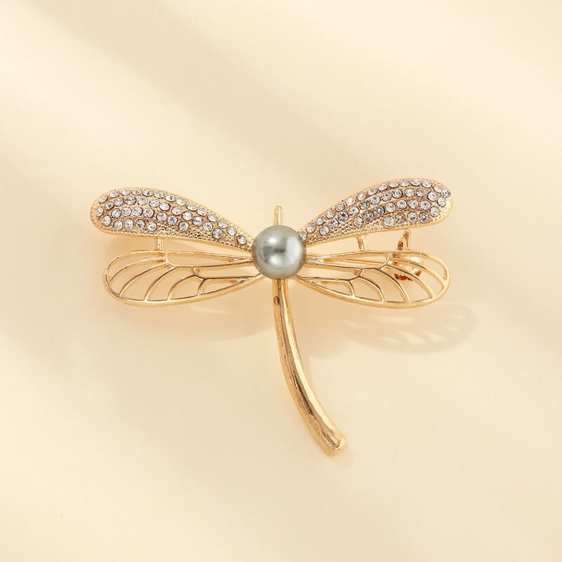 

Rhinestone Butterfly Brooch, Gold