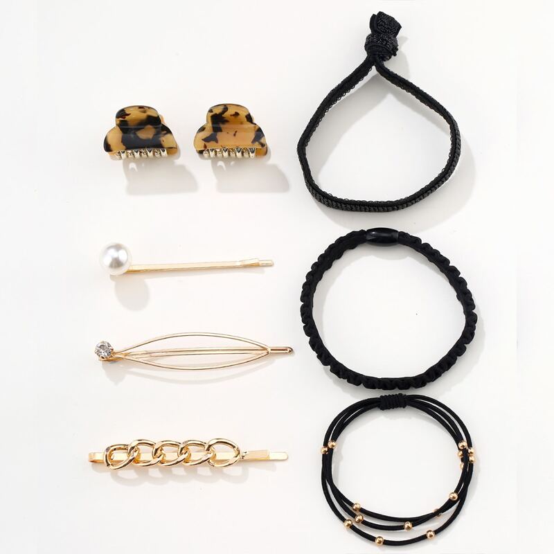 

8pcs Chain Decor Hair Accessory, Multicolor