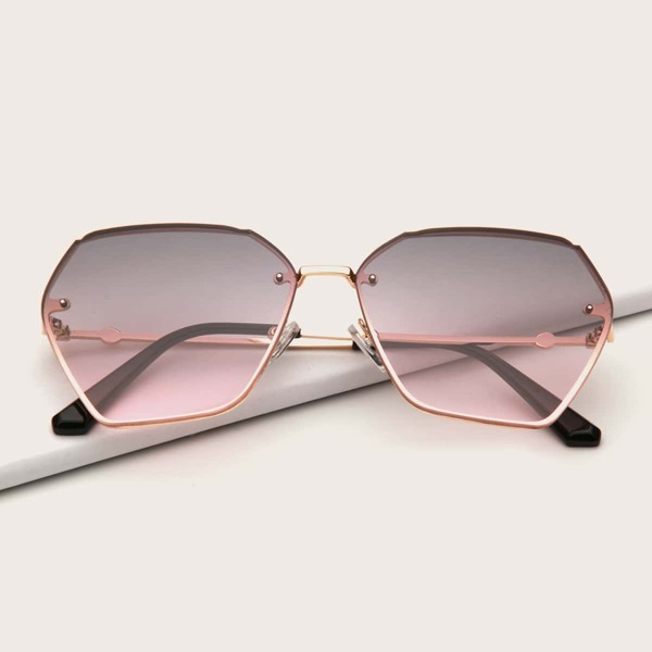 

Geometric Shaped Sunglasses, Pink