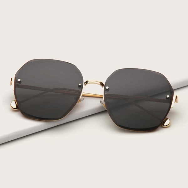 

Солнцезащитные очки в геометрической форме, Чёрный