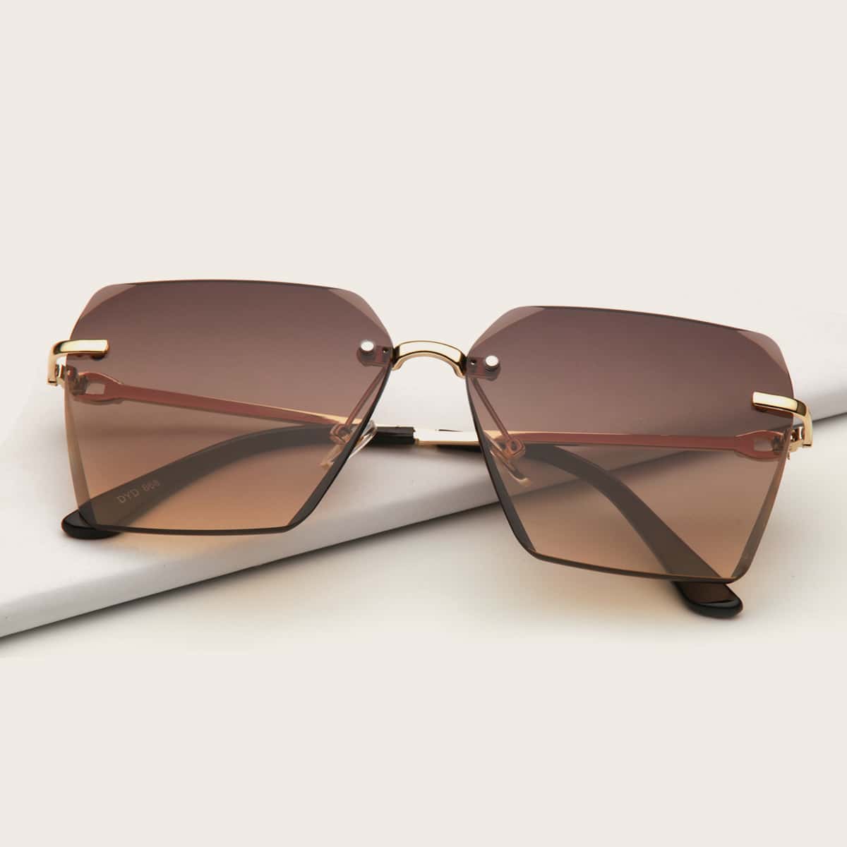 

Geometric Shaped Sunglasses, Brown