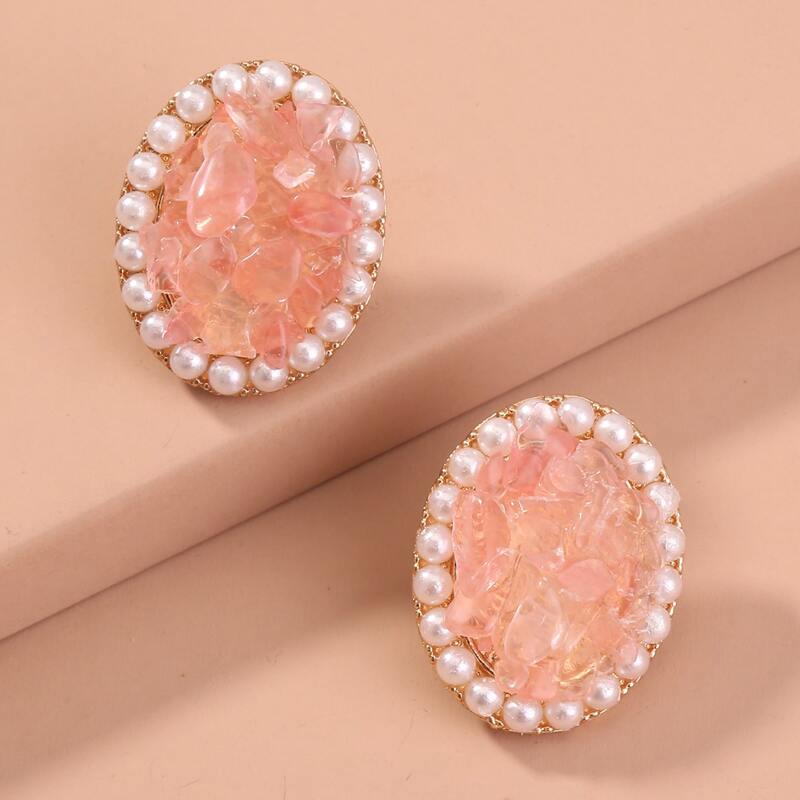 

Faux Pearl Stud Earrings, Multicolor