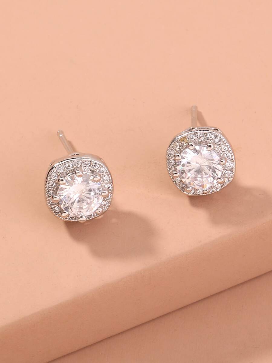 Nooxian Rhinestone Stud Earrings