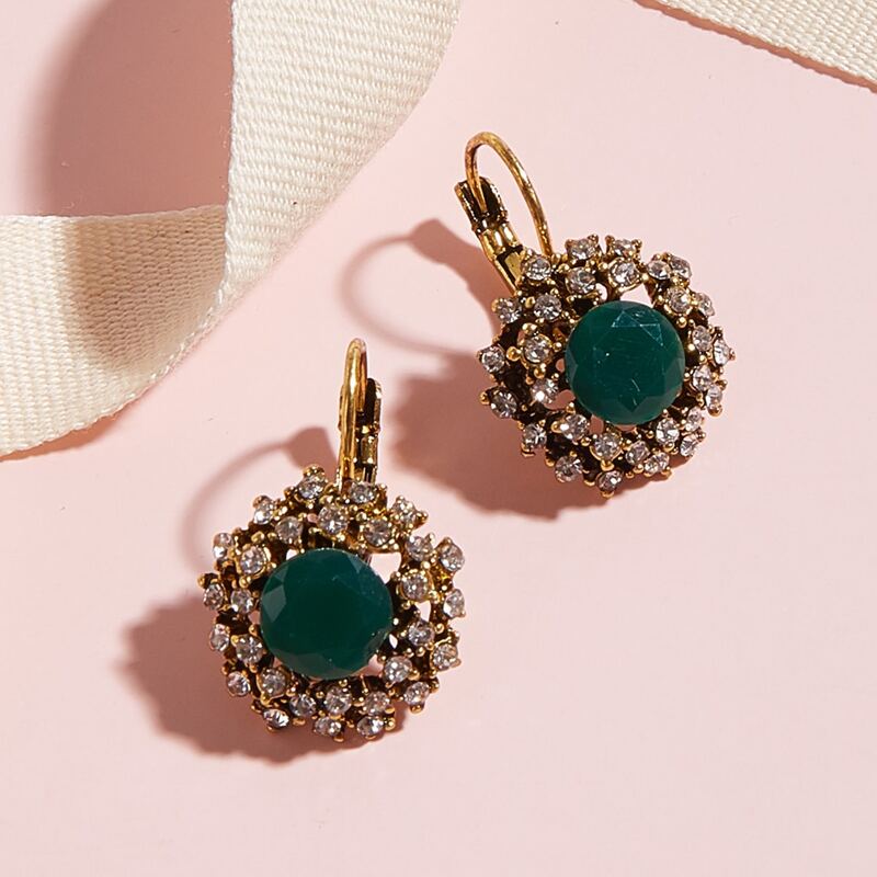 

Rhinestone Stud Earrings, Multicolor