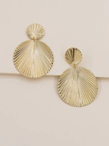 Pendientes largos redondos - Amarillo Oro - Ver 1