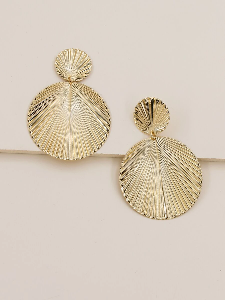 Pendientes largos redondos - Amarillo Oro - Ver 1