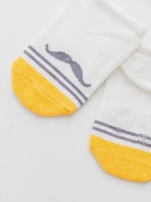 5pairs Baby Letter Graphic Socks - Multicolor - View 3
