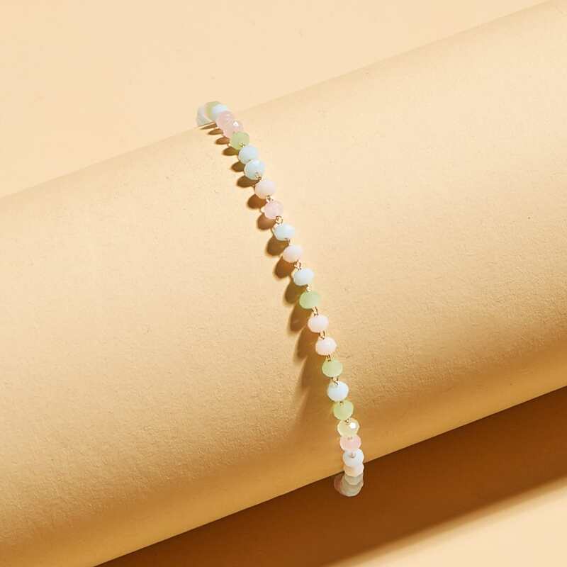 

Colorful Bead Anklet, Multicolor